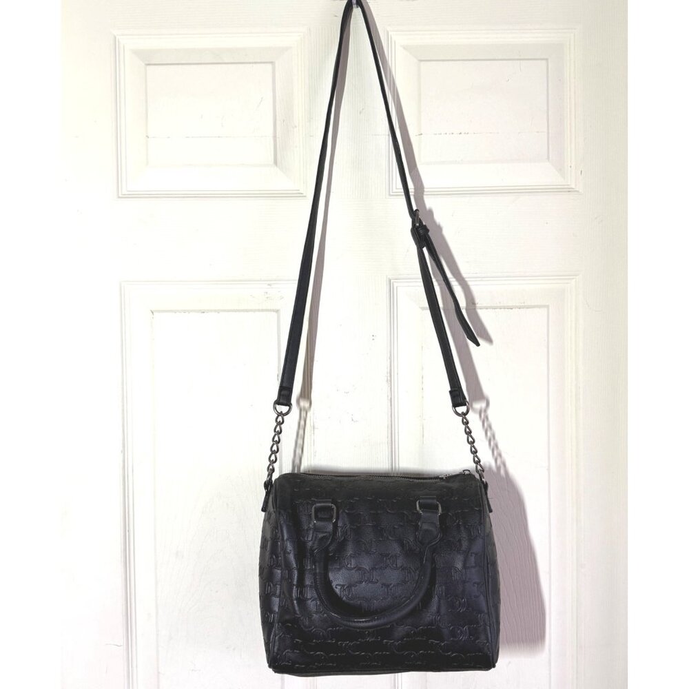 Juicy couture Black faux leather crossbody heartless shoulder/handbag chain stra - Picture 2 of 9